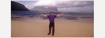 Self-portrait, on a subtropical island called Lord Howe, halfway between Australia and New Zealand.